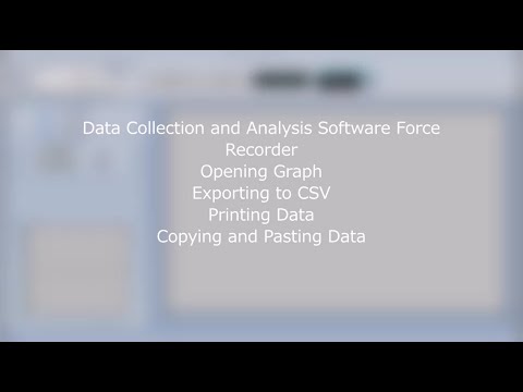 【Users Guide】Software Force Recorder - Exporting to CSV, Printing Data, Copying and Pasting Data
