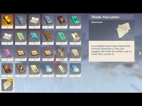 Thank You Letter | NPC Commission: Emergency Supplies | Genshin Impact | No Commentary