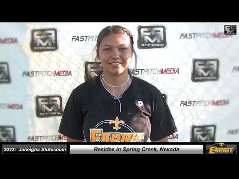 2022 Janeigha Stutesman GPA 3.5 - SS, Pitcher, First Base Softball Skills Video - Esprit Fastpitch