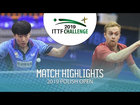 Park Chan-Hyeok vs Marek Badowski | 2019 ITTF Polish Open Highlights (1/2)