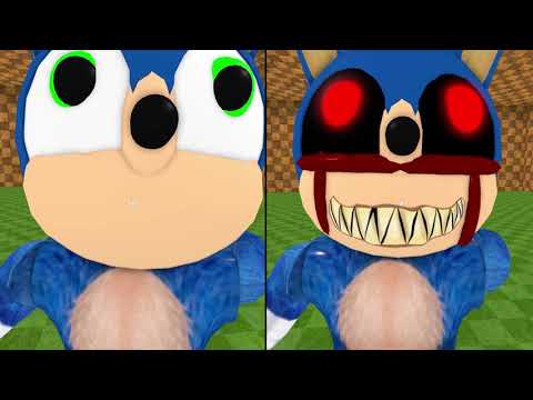 OLD SONIC VS NEW SONIC MOVIE EXE JUMPSCARE - Roblox Piggy FANGAME