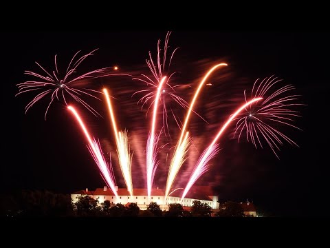 Ohňostroj nad hradem Špilberk. Ignis Brunensis - Brno 2023