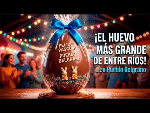 El huevo de Pascuas más grande de Entre Ríos está en Pueblo Belgrano