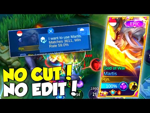 GAMEPLAY MARTIS NO CUT NO EDIT! | TOP GLOBAL MARTIS INDONESIA - MLBB