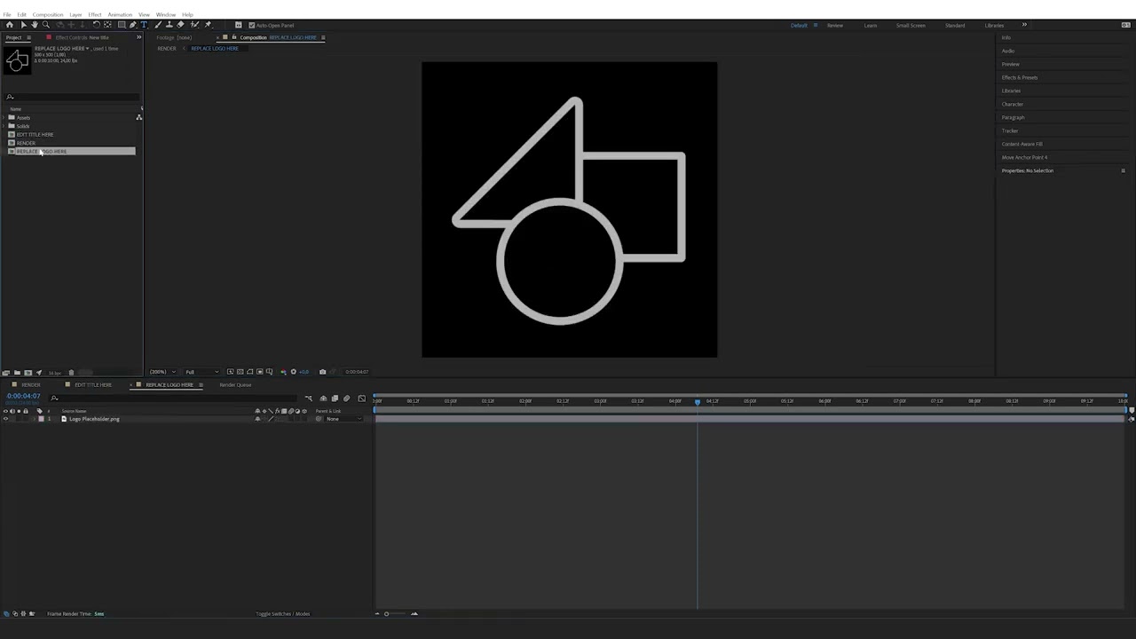 How to edit the Blue Ripple Logo Reveal in After Effects