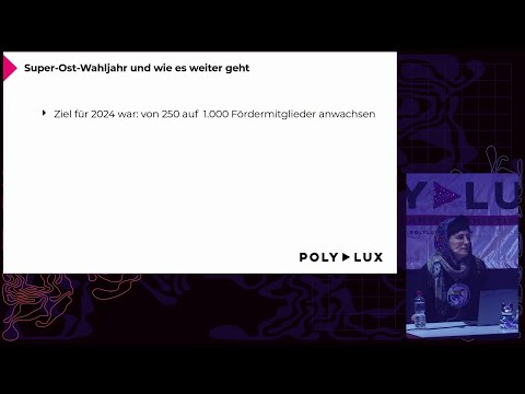 Video Thumbnail: 38C3 - Was tun gegen den Rechtsruck (in Ostdeutschland)? - Solidarität! - Das Netzwerk Polylux stell