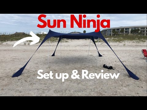 Sun Ninja Beach Tent Set Up and Review.