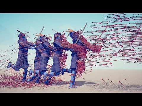 5x SAMURAI GIANTS vs EVERY GOD - Totally Accurate Battle Simulator
