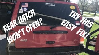 Rear Hatch Won’t Open? Unlock It Easily From The Inside & Fix The Latch - Jeep Cherokee XJ