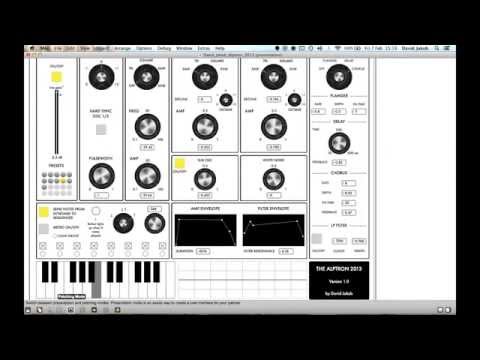 Max/Msp Synthesizer Demo - The Alptron