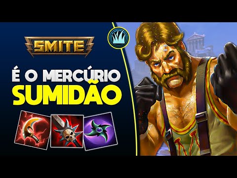 É o Mercúrio SUMIDÃO! Dois tapa e morreu! MERCÚRIO/MERCURY JUNGLER - ⚡ Smite BR Conquista