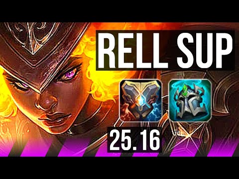 RELL & Aphelios vs THRESH & Lucian (SUP) | 15k DMG | KR Master | 25.16