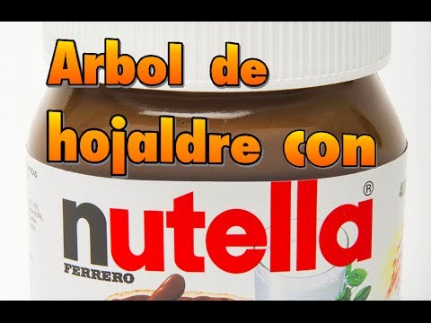 Arbol de hojaldre de nutella