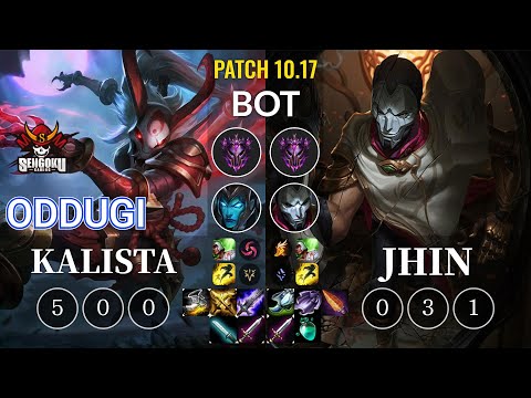 SG OdduGi Kalista vs Jhin Bot - KR Patch 10.17