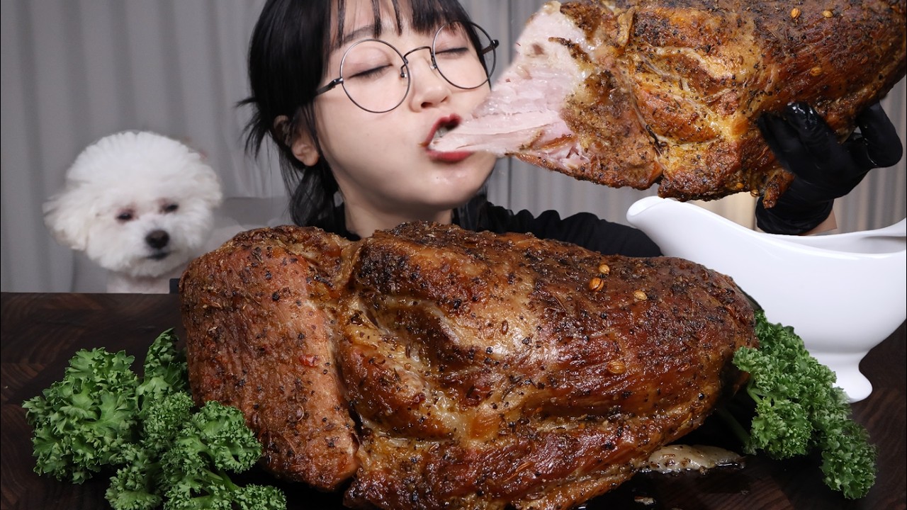 전기밥솥으로 수비드를? 촉촉함 끝판왕 통목살 먹방🍖Rice Cooker Sous Vide Pork Shoulder Mukbang ASMR