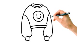 How To Draw Cute Hoodie 🙂 EASY STEP BY STEP TUTORIAL FOR KIDS