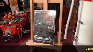 Vintage Braunmeister Beer Mirror Advertising Sign SOLD FOR  $160