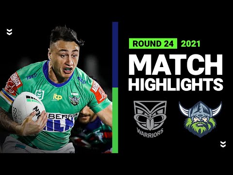 NRL Highlights | Warriors v Raiders Match Highlights | Round 24, 2021 | Telstra Premiership | NRL
