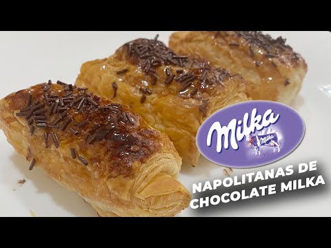 🍫 NAPOLITANAS DE CHOCOLATE MILKA CASERAS 🔥 | COCINA CON NIÑOS 🧏‍♂️ | FÁCILES Y RAPIDAS ✅ |