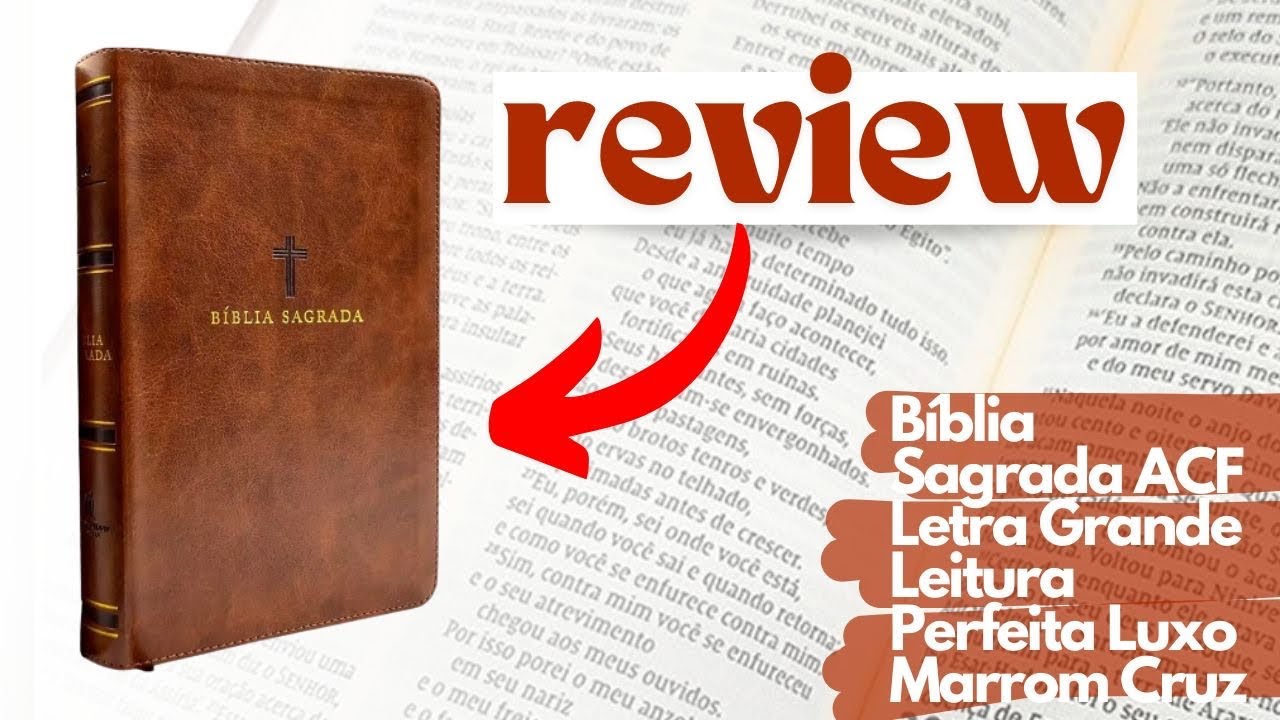 😍Abrindo minha Bíblia nova! | Bíblia Sagrada ACF Letra Grande Leitura Perfeita Luxo Marrom Cruz