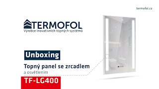 Infrapanel se zrcadlem a vestavěným LED osvětlením 400W - WiFi