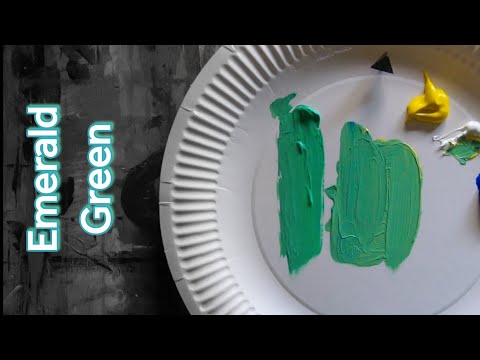 How to make Emerald Green from mixing Red, Blue, Yellow (RBY) acrylic colors?