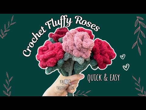 Fluffy Roses | Step-by-Step Crochet Tutorial | US Term | Advanced Beginner