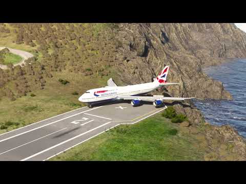 Impossible Fly! BRITISH AIRWAYS Boeing 747 Take Off at Small Airport #aviation #fly #automobile