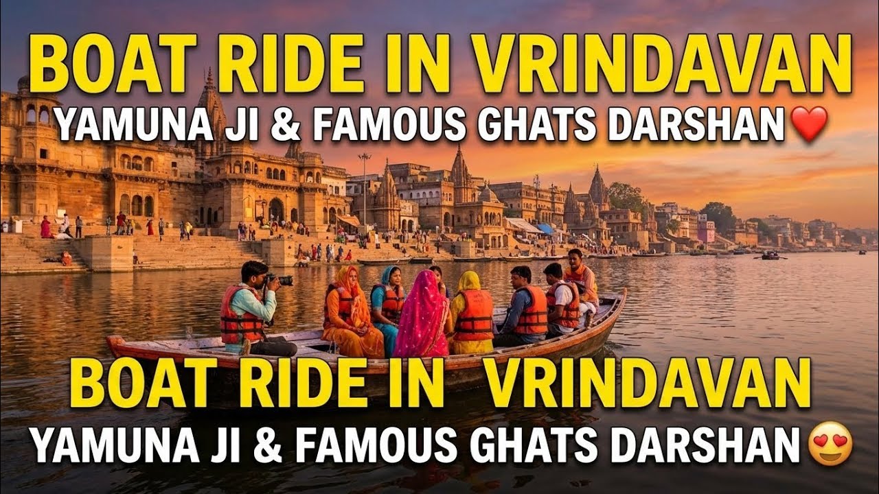 Boat Ride in Vrindavan 😍 | Yamuna Ji & Famous Ghats Darshan