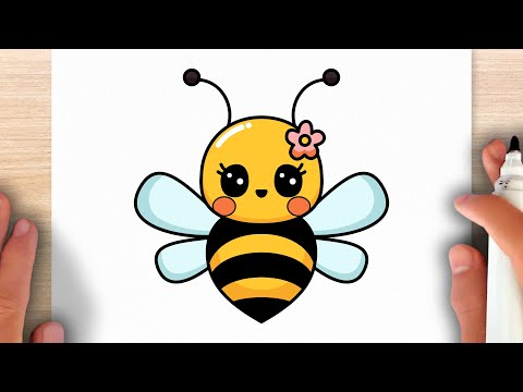 Como Desenhar Uma Abelha Fofinha Passo a Passo
