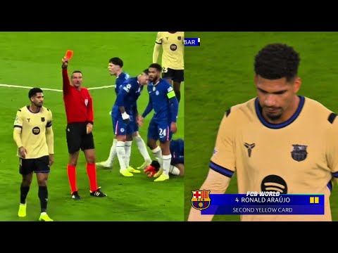 Ronald Araujo Get Red Card Vs Chelsea | Chelsea Vs Barcelona 3-0