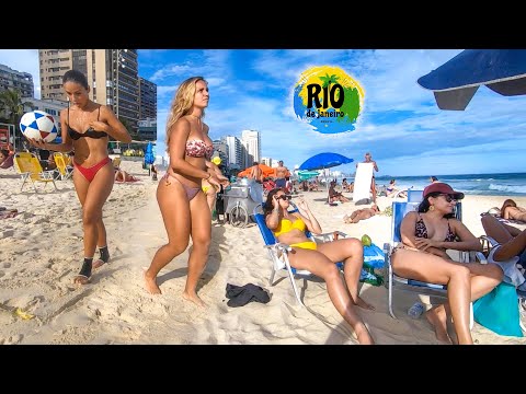 Leblon 🇧🇷 Beach Rio de Janeiro Brasil 2021 Beach Walk