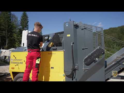 Uniforest TITAN 53/40 PREMIUM and SEPARATOR PREMIUM automata tűzifa feldolgozó gép