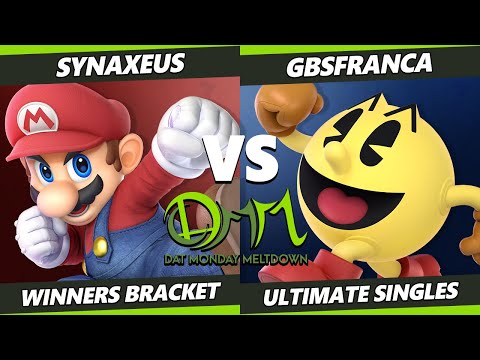 DAT Monday Meltdown 222 - Synaxeus (Mario) Vs. gbsfranca (Pac-Man) SSBU Ultimate Tournament