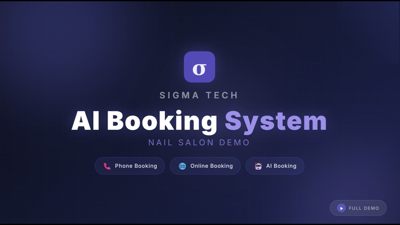 AI Booking System for Nail Salons - Full Demo | Sigma Tech