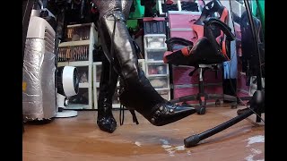 Download lagu GIANTESS LEATHER BOOTS   LEATHER Jacket & Leather GLOVES TRY ON w/ ASMR   Duct tape triggers mp3