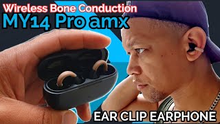 NEW Wireless Ear Clip Bone Conduction Earphones : Bluetooth 5.3+EDR (Black) MY14 Pro amx