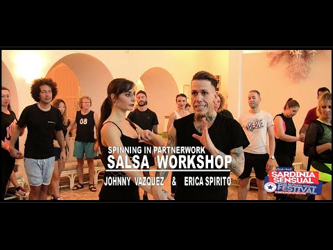 Johnny Vasquez  &  Erica Spirito   Workshop Spinning In Partner Work  Sardinia Festival