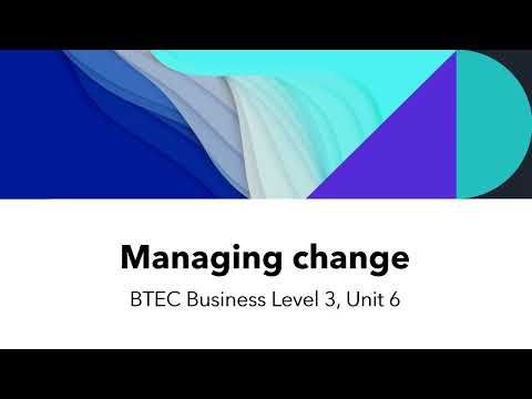 Managing change | BTEC Business Level 3 | Unit 6