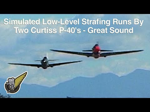 Curtiss P40 Kittyhawks Very Low & Fast
