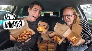 Americans FIRST TIME TRYING NANDO'S! (Shrewsbury, England)