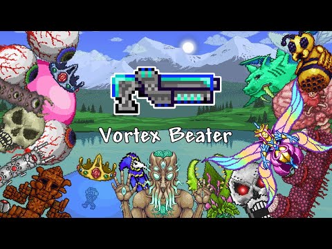 Vortex Beater vs All Bosses | Terraria (Master Mode)