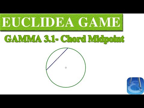 Euclidea 3.1 (Gamma 1) Chord Midpoint | Online Courses | Math Games | Math Garden 🌟🌟🌟