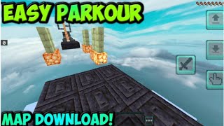 Easy Minecraft Parkour Map download PE // New Mcpe Touch Controls!