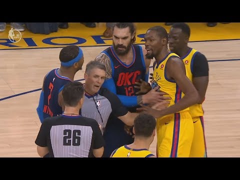 Kevin Durant vs Russell Westbrook! Carmelo Heated! 2017-18 Season