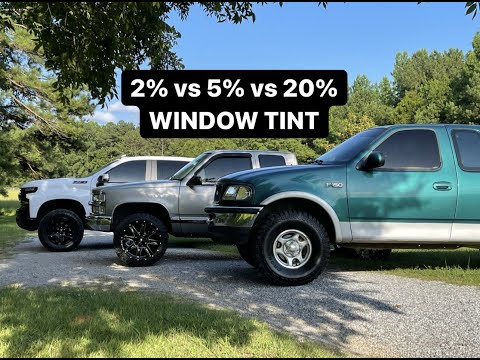 2% vs 5% vs 20% WINDOW TINT! | inside & outside look |