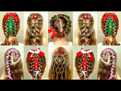 6 Christmas hairstyles! New Year`s hair ideas. Jak...