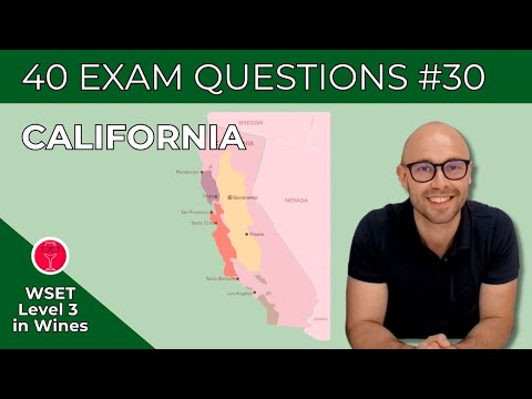 California | 40 WSET Level 3 in Wines Multiple Choice Questions | Video #30