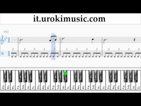 Corso di Pianoforte (mano destra) Schubert - Ave Maria Tablature Tab Parte#2 um-b276
