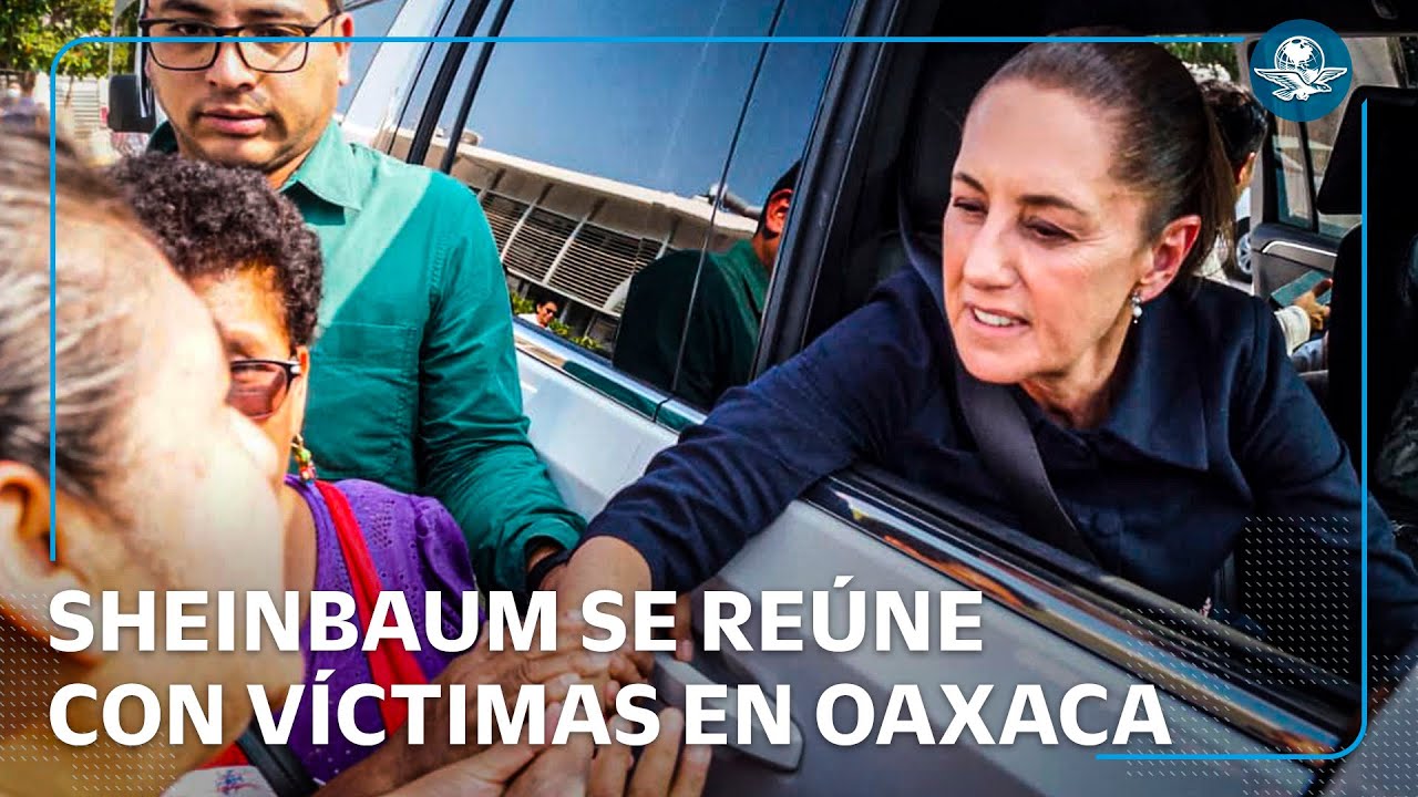 Sheinbaum visita a familiares de víctimas del descarrilamiento del Tren Interoceánico